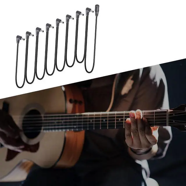 Alt view image 6 of 6 - Guitar Effector Topology Power Supply Cable DC 5.5mm x 2.1mm 1 Female to 8 Right Angled 90 Degree Male Effector Extension Power Cable for Guitar Effect Pedal (1 to 8)