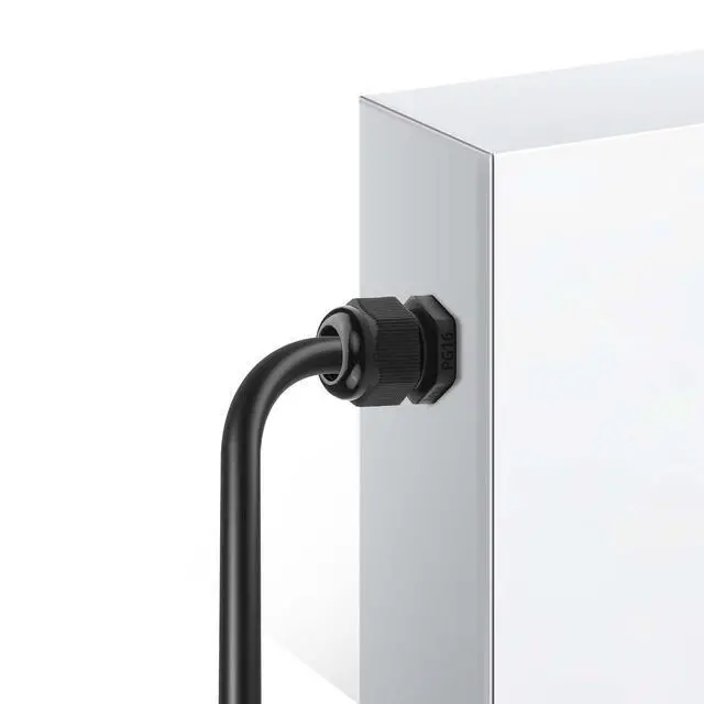 Alt view image 6 of 6 - 10PCS Cable Gland Waterproof Adjustable 3-14mm Cable Wire Protector with Rubber Gaskets PG7 PG9 PG11 PG13.5 PG16 Plastic Cable Gland Joints Wire Protectors Black (PG16)