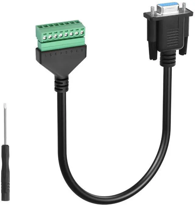 Main image of DB9 Female to 8 Pin Screw Terminal Adapter VGA to 8 Pin Screw Terminal Adaptor Cable for Extended Use of Computer Hosts or Display Devices via Network Cable(0.3M/11.81in) (Female)