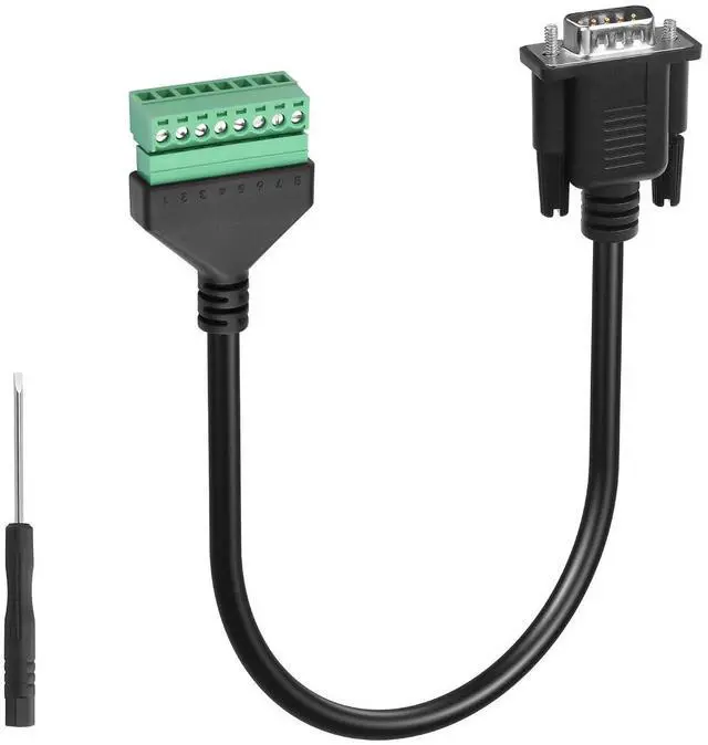 Main image of DB9 Female to 8 Pin Screw Terminal Adapter VGA to 8 Pin Screw Terminal Adaptor Cable for Extended Use of Computer Hosts or Display Devices via Network Cable(0.3M/11.81in) (Male)