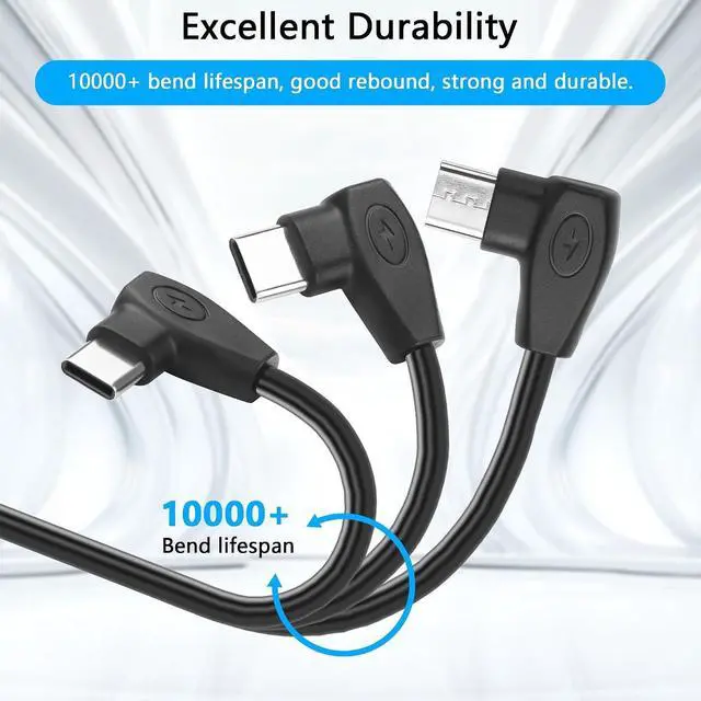 Alt view image 6 of 6 - 2 Pcs 20AWG USB-C Male Plug Pigtail Cable 5V/3A (0.5m/19.68in)