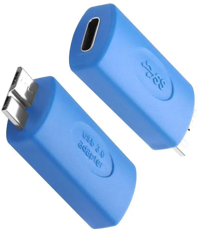 Main image of 2PCS USB 3.0 Type-C Female to Micro B Male Adapter USB C to USB3.0 Micro B Male External Hard Drive Converter for Hard Drive Cable, External Hard SSD Drive, Tablet, Phone, Laptop