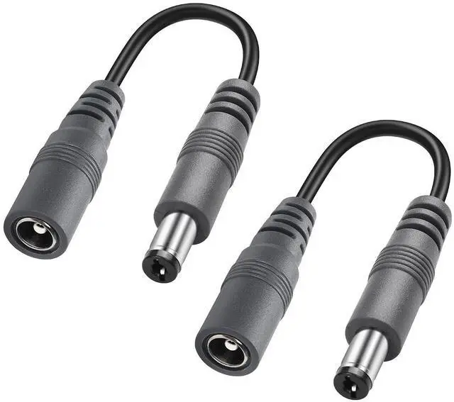Main image of 2-Pack DC Power Extension Cable,5.5mm x 2.1mm Extension Cord,DC Male to Female Extender Wire for CCTV IP Indoor Camera LED Strip,DC Supply Adapter
