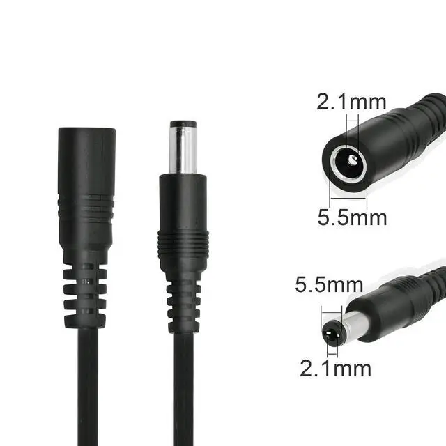 Alt view image 2 of 6 - DC Power Splitter Cable 1 Female to 8 Male, DC 5.5mm x 2.1mm Splitter Adppter Extension Cable for CCTV Security Camera, LED Strip Light, etc 0.7m (1 to 8 Way)