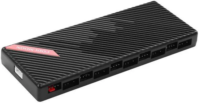 Main image of 10 Ports 3 PIin ARGB Fan Hub with 10 PWM Ports Computer 5V 4Pin PWM Interface Extension ARGB Hub Magnetic Base Design