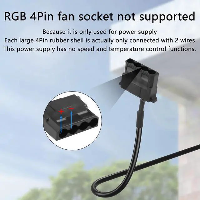 Alt view image 5 of 7 - 2 PCS USB to Large 3/4 Pin 1 to 2 Switch Fan Cable 5V USB-A Male to 5V Dual Large 3/4 Pin Female Chassis Fan Cable for Chassis Fans,CPU Fans etc(15.31 Inch) (Upgrade Boost 4PIN)
