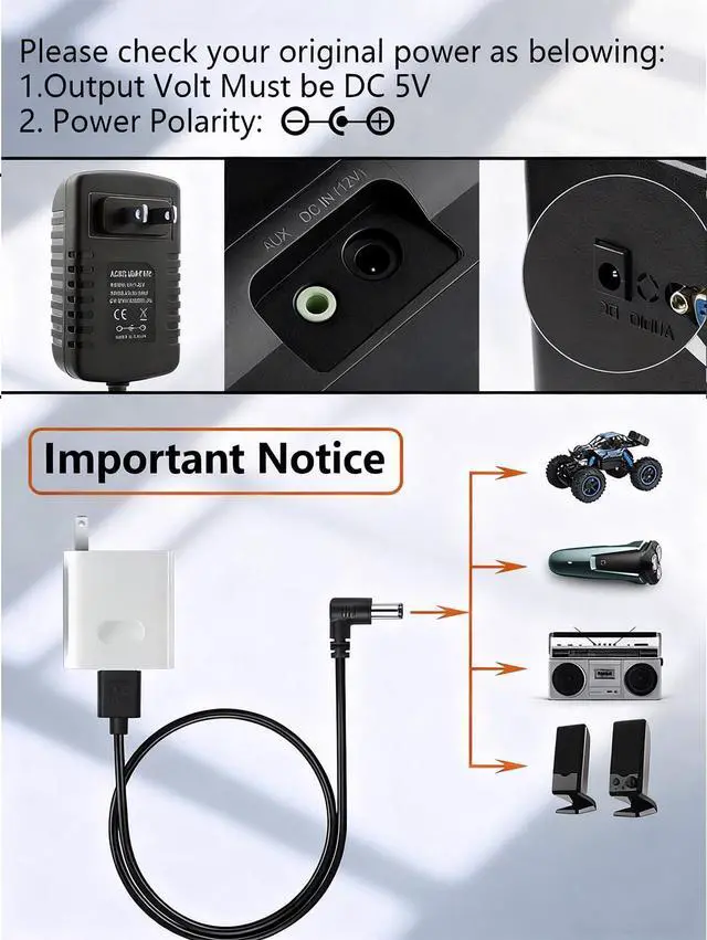 Alt view image 4 of 7 - USB Power Cable, 90-Degree Right Angle Connector, Black, DC Power Cord, Universal Charging Adapter Compatible with Electronics Devices (90 Degree)