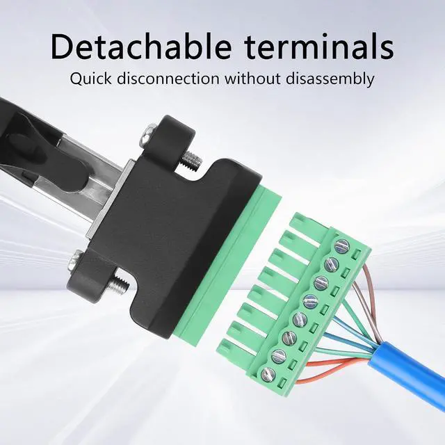 Alt view image 2 of 6 - 2 Pcs RJ45 Panel Mount Adapter RJ45/8P 8C Female Plug to 8-Pin Detachable Screw Terminal Adapter with Panel Mount Screw for Desktop Computers,Digital DVRs etc