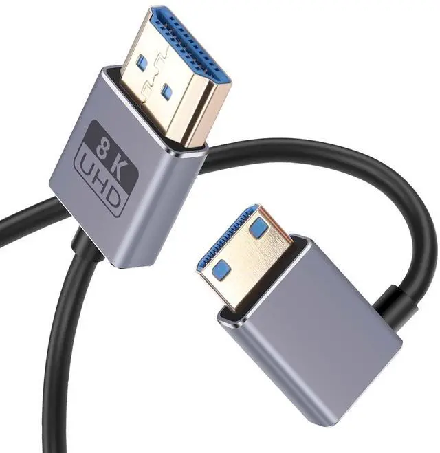 Main image of 8K HDMI 2.5 Cable High Speed HDMI to HDMI Coaxial Cord Compatible with Camera, Camcorder, Tablet and Graphics/Video Card, Laptop Laptops 1.9FT/0.6M (HDMI to 90 Degree Left HDMI)