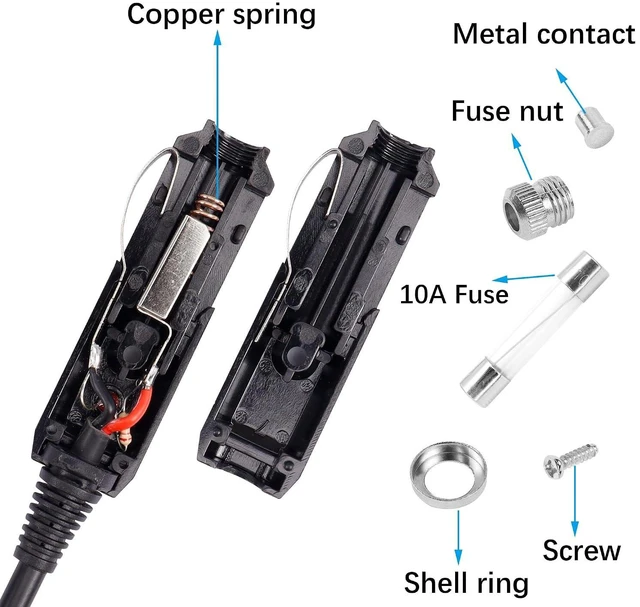 Alt view image 3 of 7 - Cigarette Lighter to DC7909 Power Cord 17AWG Cigarette Lighter Male Plug to DC7.9mmx0.9mm Right-Angle 90-Degree Male Plug Extension Power Cord for Solar Panels, RV etc (59 Inches)