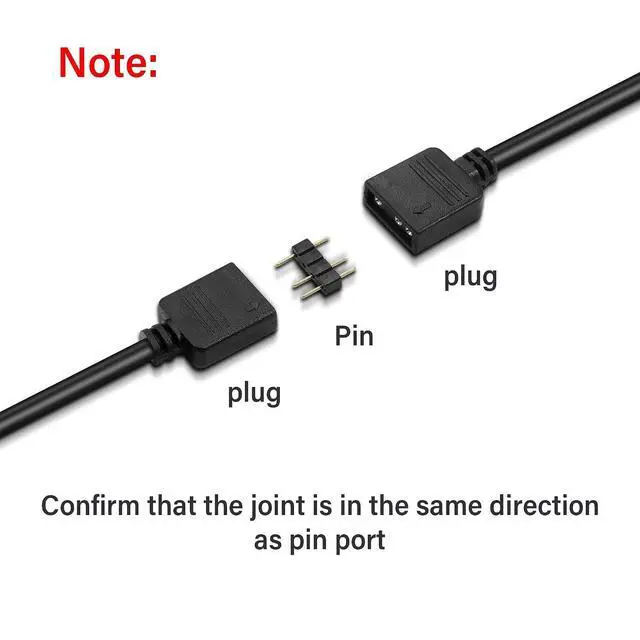 Alt view image 3 of 7 - ARGB Splitter Cable 5V 3 Pin Addressable RGB Splitter Cable 3-pin to SM 3Pin Male Adapter Cable for PC Led Strip,5V ARGB FanComputer Chassis2 PCS
