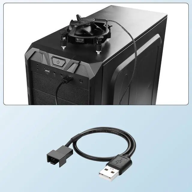 Alt view image 4 of 6 - 4 Pcs USB to 4 Pin/3 Pin PWM Fan Power Cable 5V USB Type-A to 4 Pin/3 Pin Two Core PWM Fan Power Cable for Chassis Fans,CPU Fans etc(11.81 Inch)