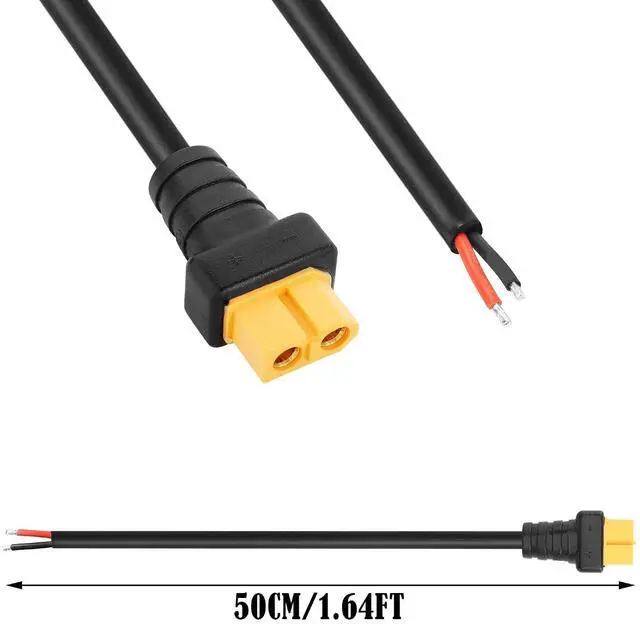 Alt view image 6 of 6 - 2 PCS XT60 Power Pigtails Cable 18AWG DC 24V XT60 Female Plug to Open Bare Power Cord for Balancing Cars,Drones,Toy Cars,Lithium Batteries,etc(1.64FT)