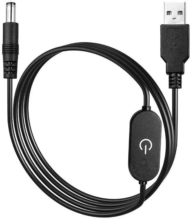 Main image of LED Strip Touch Dimmer 12V 3A USB Male to 5.5x2.5mm DC Male Controller Switch Extension Power Cord Connector Single Colour Dimming Switch Controller for LED Strip Light(3.28ft)