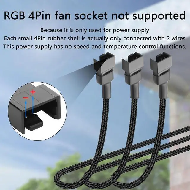 Alt view image 4 of 7 - USB to 3/4 Pin Step-Up Fan Power Cable DC5V to DC12V USB-A Male to 3/4 Pin Male Chassis Fan Cable for CPU Fans,Chassis Fans etc(21.26 Inch) (1 to 3)