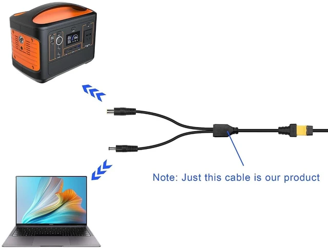 Alt view image 3 of 6 - XT60 to DC5521 and DC7909 Y Splitter Adapter Cable XT60 Female to DC 5.5mm x 2.1mm Male and DC 7.9mm x 0.9mm Male Power Cable for Drones,IP Cameras,Portable Charging Stationsetc