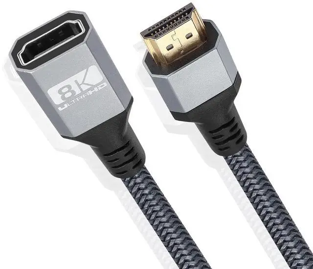Main image of 8K HDMI Extension CableHDMI 2.1 Male to Female Connector Cable, 8K 60Hz HD HDMI Extension Cable,for PS5,PS4,Blu-ray Players, HDTVs, displays, projectors, etc(0.3m)