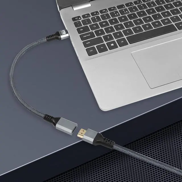Alt view image 4 of 7 - 8K HDMI Extension CableHDMI 2.1 Male to Female Connector Cable, 8K 60Hz HD HDMI Extension Cable,for PS5,PS4,Blu-ray Players, HDTVs, displays, projectors, etc(0.3m)