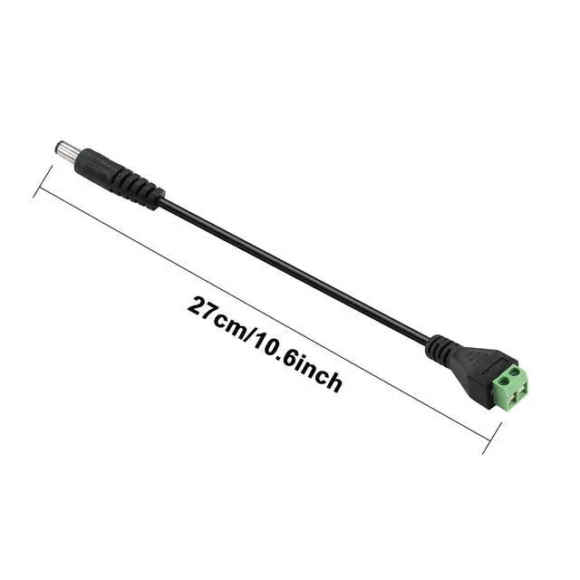 Alt view image 7 of 7 - 2PCS DC Power Cable 5.5X2.1mm DC Male Plug to Terminal Connector Jack Socket Adapter Power Cable 22AWG for CCTV Security Camera,DVR,LED Strip Light Etc (1x Terminal Screwdriver)
