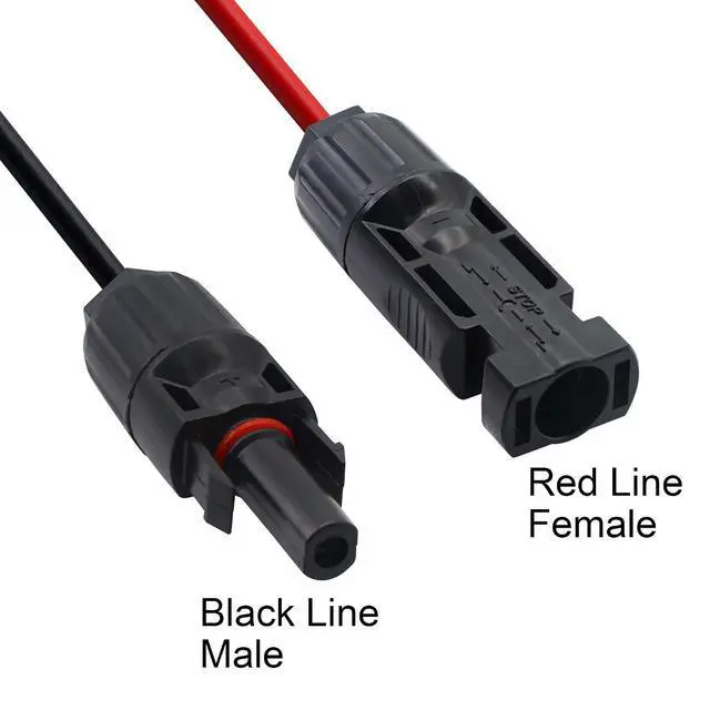 Alt view image 2 of 7 - Solar Panel Connector to DC 8mm Adapter Cable, 16 AWG DC 8mm Converter Connect for Power Station Solar Generators