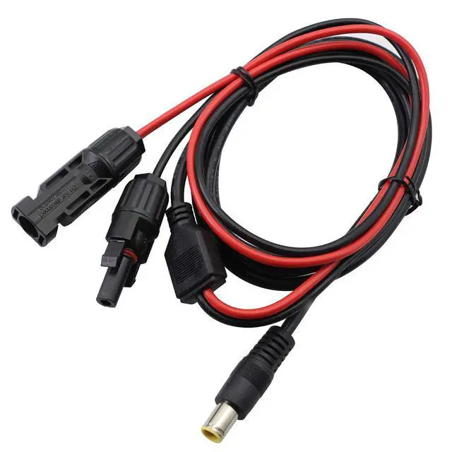 Alt view image 4 of 7 - Solar Panel Connector to DC 8mm Adapter Cable, 16 AWG DC 8mm Converter Connect for Power Station Solar Generators