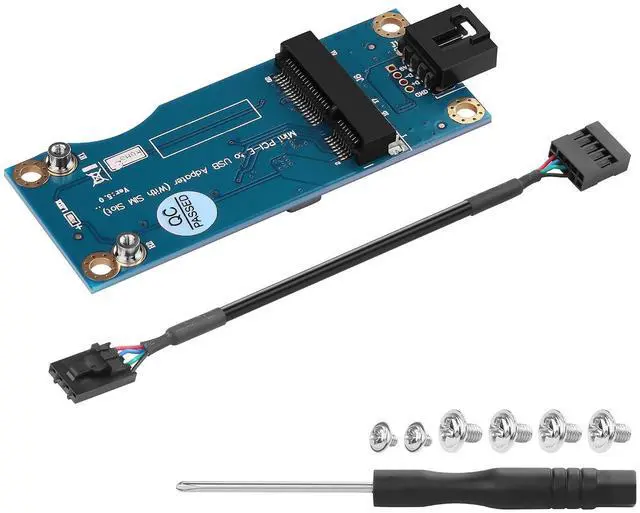 Main image of Mini PCI-E WWAN/LTE Card to Motherboard USB 9-pin Adapter Mini PCIE 3G/4G Network Card to Motherboard USB 9-pin Test Converter with SIM Slot for WWAN/LTE Cards(Horizontal) (Horizontal)
