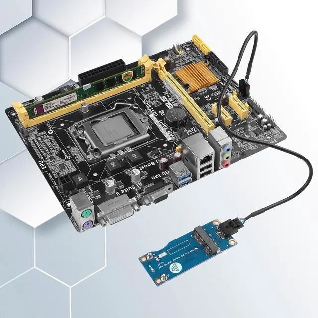 Alt view image 4 of 7 - Mini PCI-E WWAN/LTE Card to Motherboard USB 9-pin Adapter Mini PCIE 3G/4G Network Card to Motherboard USB 9-pin Test Converter with SIM Slot for WWAN/LTE Cards(Horizontal) (Horizontal)