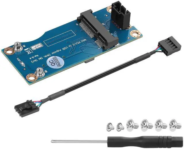 Main image of Mini PCI-E WWAN/LTE Card to Motherboard USB 9-pin Adapter Mini PCIE 3G/4G Network Card to Motherboard USB 9-pin Test Converter with SIM Slot for WWAN/LTE Cards(Horizontal) (Vertical)