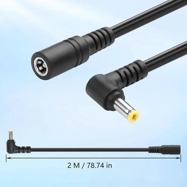 Alt view image 3 of 7 - 2PCS DC5525 Extension Cable for Security Camera,LED Strip Light Etc.(1m/3.2Ft) (2m/6.5ft)