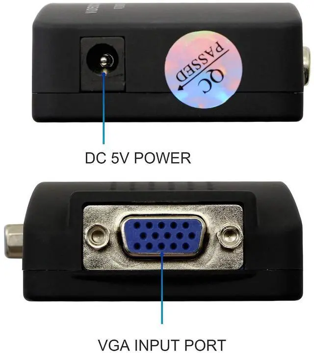 Alt view image 4 of 7 - RCA to VGA Adapter,Composite AV S-Video to VGA Converter,for HDTV, Monitors, Laptop, Desktop,DVD/VCD/Camera/Set-top Box