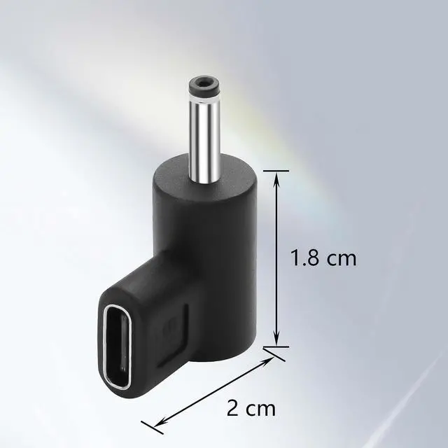 Alt view image 6 of 6 - 2PCS Type-C Female to DC5V Charging Adapter DC2.0 Short Version Female Type C to DC 2.0 Male Suitable for DC Interface Devices Such as Flashlights, etc; (DC3.0X1.1mm)