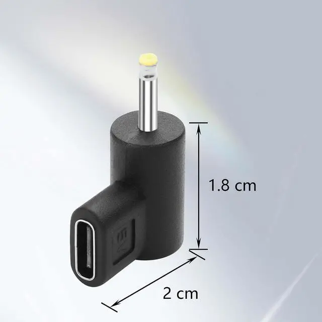 Alt view image 6 of 6 - 2PCS Type-C Female to DC5V Charging Adapter DC2.0 Short Version Female Type C to DC 2.0 Male Suitable for DC Interface Devices Such as Flashlights, etc; (DC2.5X0.7mm)