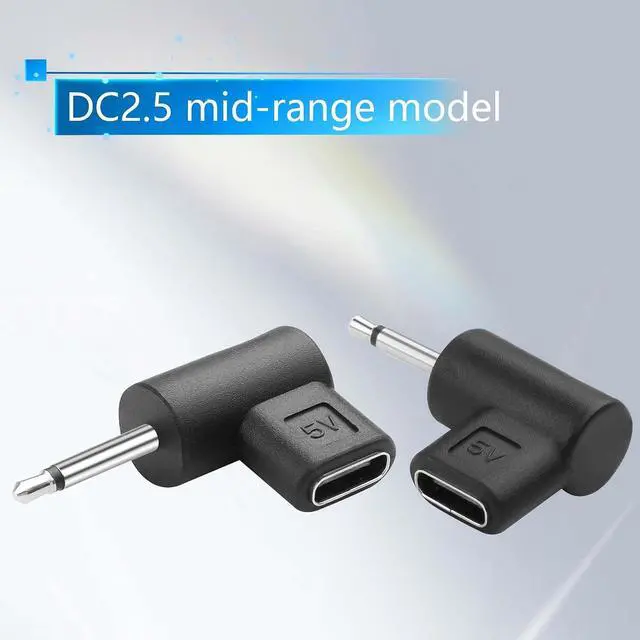 Alt view image 4 of 6 - 2PCS Type-C Female to DC5V Charging Adapter DC2.0 Short Version Female Type C to DC 2.0 Male Suitable for DC Interface Devices Such as Flashlights, etc; (2.5 Medium to Long Range)