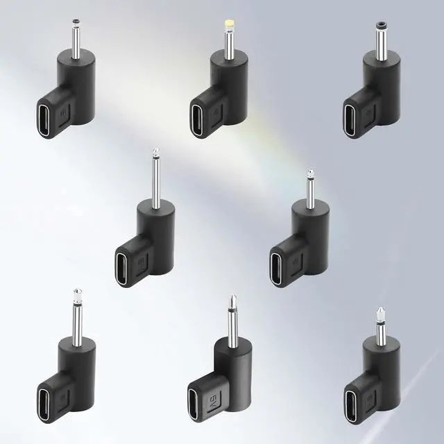 Alt view image 5 of 6 - 2PCS Type-C Female to DC5V Charging Adapter DC2.0 Short Version Female Type C to DC 2.0 Male Suitable for DC Interface Devices Such as Flashlights, etc; (2.5 Short Version)
