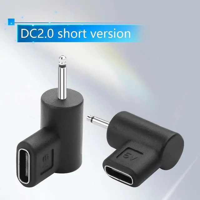 Alt view image 4 of 5 - 2PCS Type-C Female to DC5V Charging Adapter DC2.0 Short Version Female Type C to DC 2.0 Male Suitable for DC Interface Devices Such as Flashlights, etc; (2.0 Short Version)