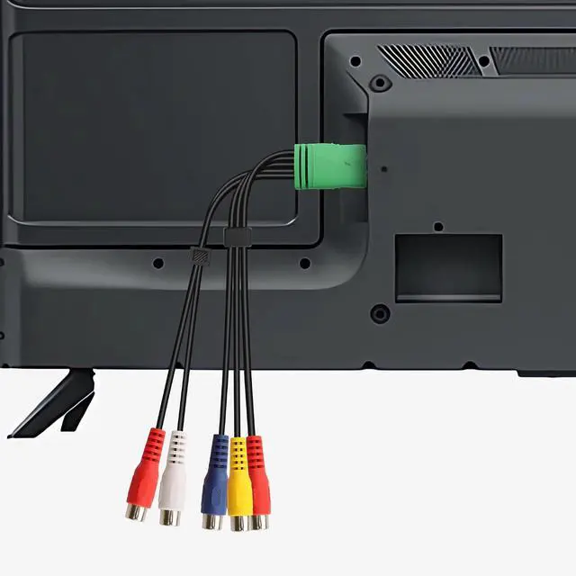 Alt view image 4 of 7 - 3.5mm+2.5mm to 5RCA Audio Video Adapter Cable 0.3m 3.5mm Male 2.5mm Male to 5 RCA Female Plug AV Component Adapter Cable for LED LCD TV0.65FT
