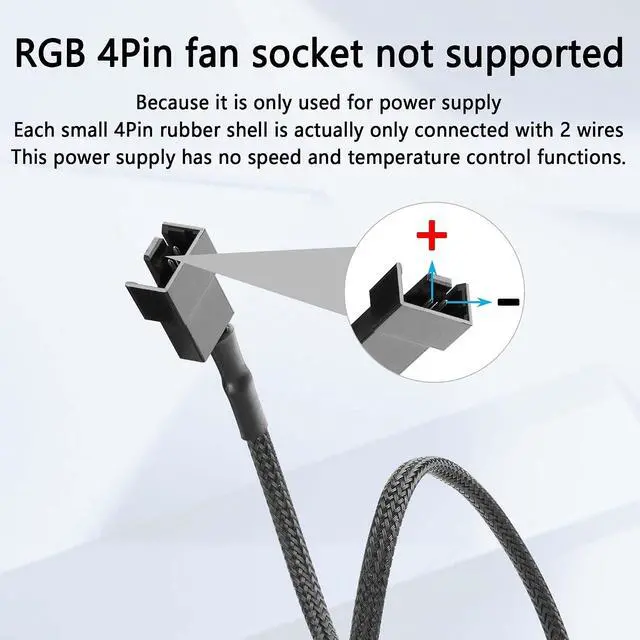 Alt view image 2 of 6 - 2 Pcs Chassis Power Supply 6 Pin to 3/4 Pin Fan Cable 12V Chassis Power Supply 6 Pin Female to 5 x 2 Pin Male 1 to 5 Fan Cable for Chassis Cooling Fans(10.82 Inch) (1 to 4)