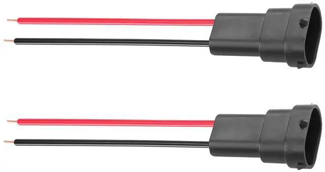 Main image of H8 H11 Car Light Wire Socket Connector 2 PCS Pigtail Socket Wiring Harness Female Connector Adapter for Headlights Fog Lights (2 PCS Male)