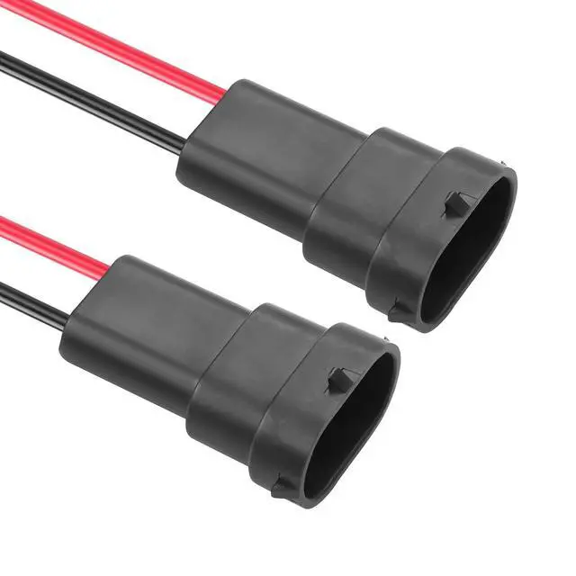 Alt view image 4 of 5 - H8 H11 Car Light Wire Socket Connector 2 PCS Pigtail Socket Wiring Harness Female Connector Adapter for Headlights Fog Lights (2 PCS Male)