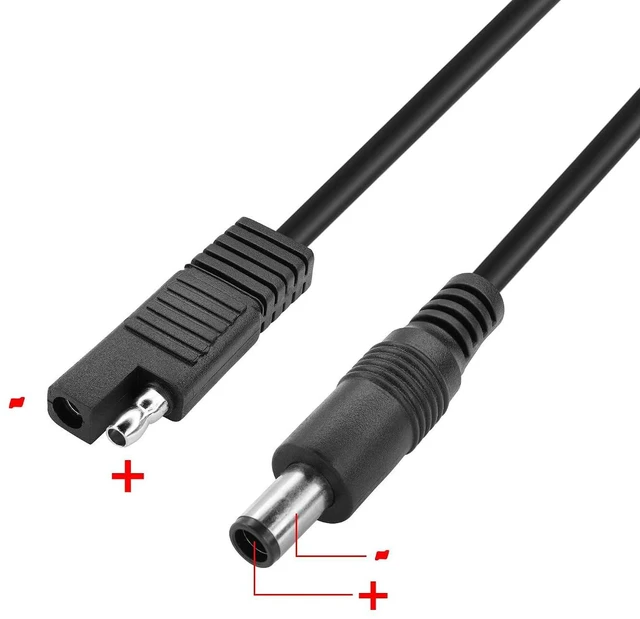 Alt view image 5 of 6 - 2 Pcs SAE to DC7450 Power Cable DC24V 16AWG SAE Male Plug to DC7.4mmx5.0mm Male Plug Quick Connection Disconnect Extension Cable for Cars,Motorcycles, Batteries,etc(11.8Inch)