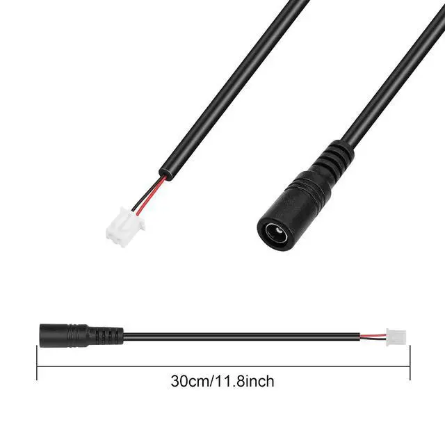 Alt view image 7 of 7 - 2PCS DC5525 to XH2.54MM-2PIN Power Cable 22AWG DC5.5mm x 2.5mm Female to XH2.54MM-2PIN Female Extension Power Cable for Case Fans,Printers,Batteries,LED Lights etc(11.8Inch)