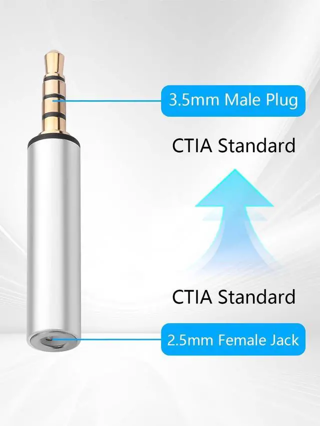 Alt view image 2 of 7 - 2PCS 3.5mm Male to Male Audio Adapter 1/8" TRRS Stereo Jack Adapter for Mobile Phones, Tablets, Car Audio, Speakers (M to M) (3.5mm Male to Female)