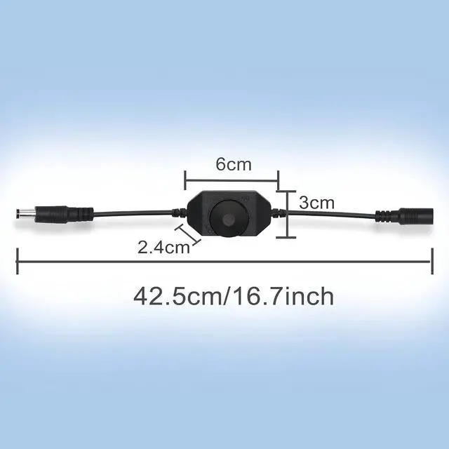 Alt view image 6 of 6 - LED Strip Light Dimmer Switch DC 12V 24V Brightness Adjustable Controller for Single Color 5050 3528 2835 5630 LED Strip Light