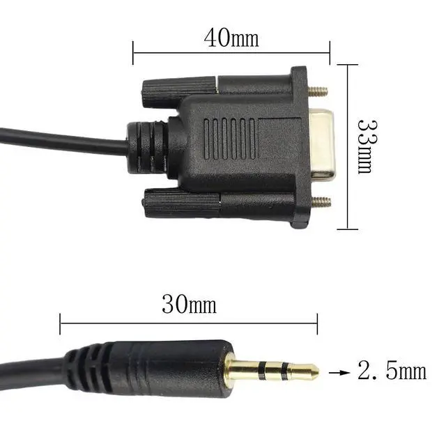 Alt view image 6 of 6 - DB9 Female to 2.5mm,Stereo 2.5 mm Jack to DB9-F 9Pin RS232 Serial Port Converter Cable