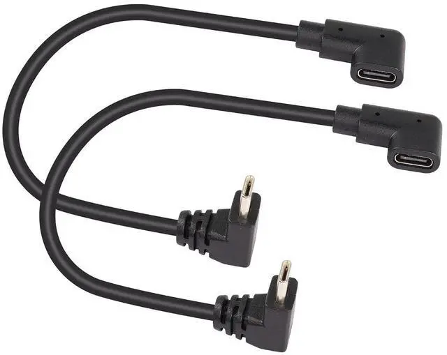 Main image of USB C Extension Cable USB Type C Extender Cord, Up Angle 90 Degree Male to Right Angle 90 Degree Female USB C Cable for Laptop.Tablet.Mobile Phone0.3m