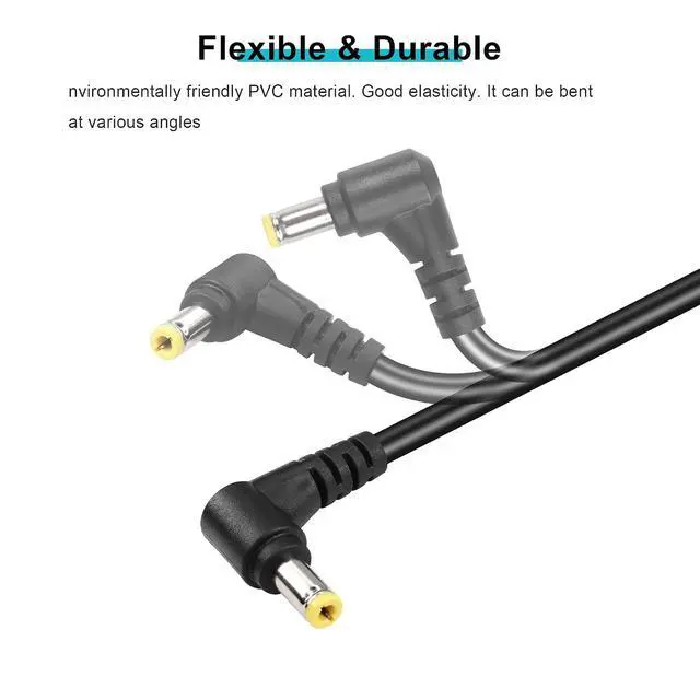 Alt view image 5 of 7 - DC 5.5mm x 2.5mm Power Extension Cable.18AWG DC5525 90 Degree Male to Female Power Adapter Cable for Security Camera,LED Strip Light Etc. (3m/9.8FT)