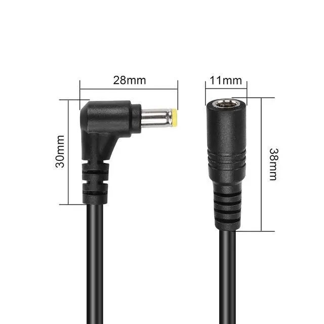 Alt view image 6 of 7 - DC 5.5mm x 2.5mm Power Extension Cable.18AWG DC5525 90 Degree Male to Female Power Adapter Cable for Security Camera,LED Strip Light Etc. (3m/9.8FT)