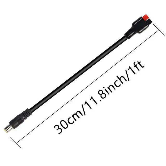 Alt view image 6 of 7 - 2 Pack DC 8mm Cable with Solar Panel Connector 45A Solar Connector to 8mm DC7909 Female Connector Extension Cable 16AWG 30cm 1Ft