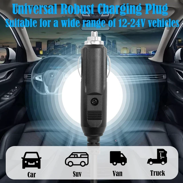 Alt view image 4 of 6 - Cigar Lighter to 12Pin Two Core Cable DC5/12V 22AWG Cigarette Lighter to 12Pin Two Core Power Cord with 3A Fuse for Cars, Low-Voltage DC Equipment, etc(24.4Inch)