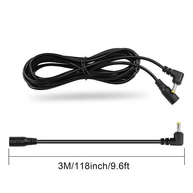 Alt view image 6 of 6 - DC4017 Power Extension Cable 22AWG DC 4.0mm x 1.7mm Right Angle Male to Female Power Adapter Cable for PSP,Cameras, Electric Toothbrushes etc(9.6 FT)